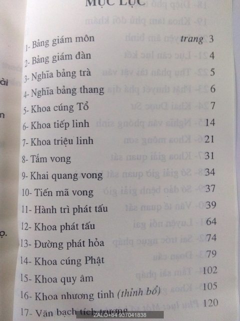 CHƯ KHOA THỦY LỤC